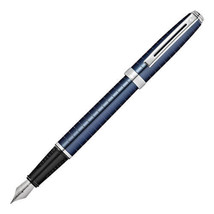 Cross Prelude Fountain Pen w/ Engraved Lines (Cobalt Blue) - Mdium - $96.19