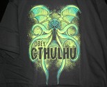 TeeFury HP Lovecraft XXL &quot;Obey the Cthulhu&quot; Shirt BLACK - £11.98 GBP