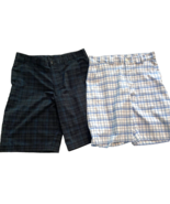 Under Armour Men&#39;s Plaid Golf Shorts Black &amp; Blue &amp; White Plaid Lot of 2... - $26.02 CAD