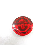 Join Smokey&#39;s Campaign Prevent Forest Fires Bear Red Brown Small Pin But... - £5.42 GBP