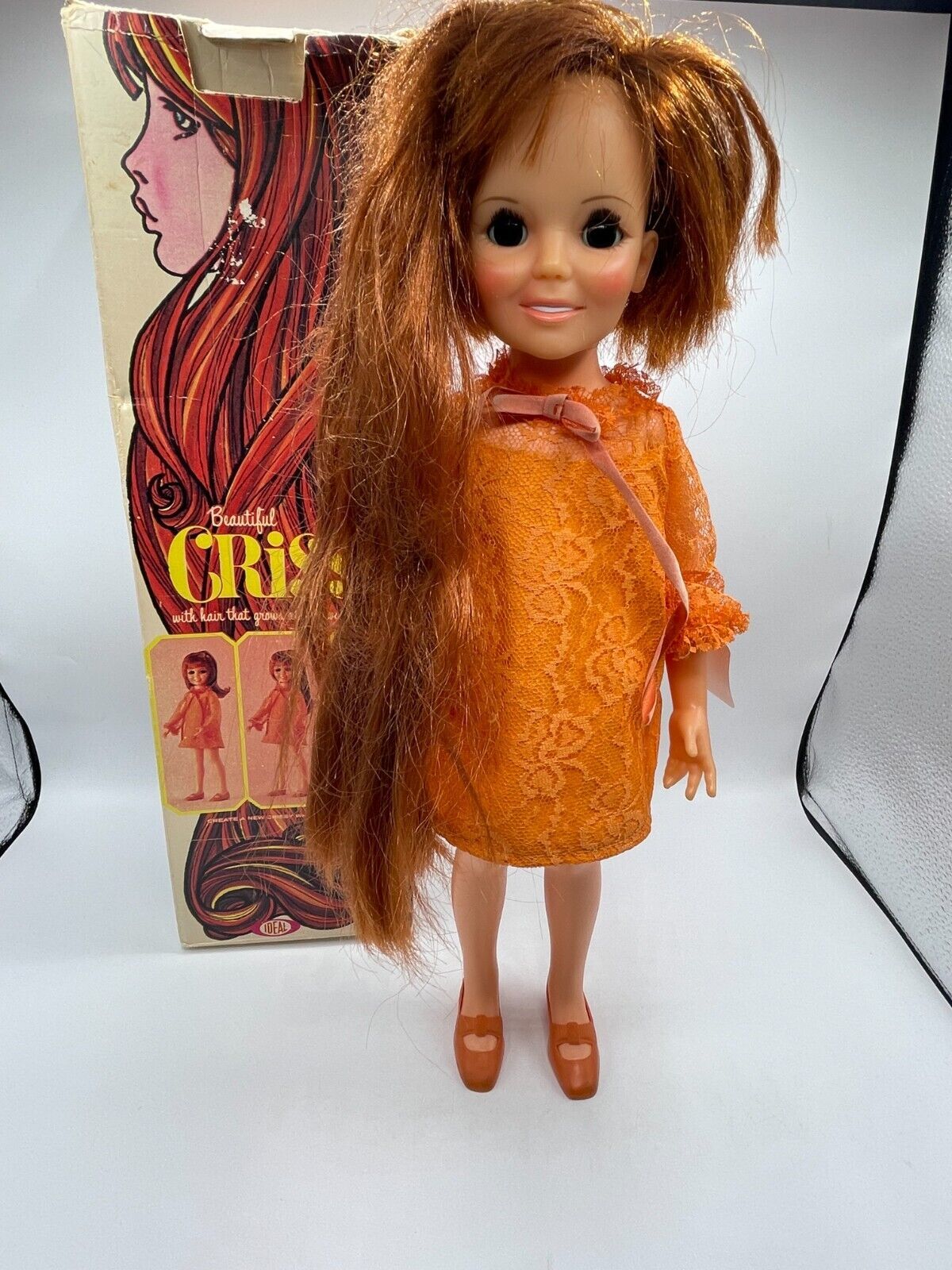Vintage Ideal Crissy 18" Doll Grow her Hair to the Floor & Original Box 1969 - $33.24
