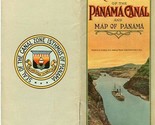 Bird&#39;s Eye View of the Panama Canal and Map of Panama 1920&#39;s - $87.12