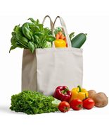 Yeeyotoz Cotton Canvas Tote Bags 2 Pack - 12oz Reusable Blank Grocery Ba... - £17.51 GBP