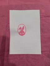 Completed Pink Bunny Rabbit Mini Easter Egg Finished Cross Stitch - $2.99