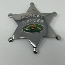  Smokey Bear Prevent Wildfires Jr. Forest Ranger Sheriff&#39;s Badge Travel Pin - £9.78 GBP