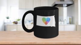 South Dakota Mug Black Coffee Cup Prairie Grasslands State Home Tie Dye Love - £17.33 GBP+