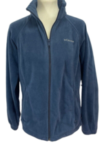Columbia Women’s Fleece Full Zip Jacket Navy Blue Nice Shape Size L Large - £21.08 GBP