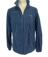Columbia Women’s Fleece Full Zip Jacket Navy Blue Nice Shape Size L Large - £21.32 GBP