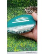 Beautiful Flat Agate with felt &amp; Color Dyed Agate - ( 2 ) - $23.75