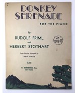 Donkey Serenade For Piano EASY VERSION by Rudolf Friml Herbert Stothart ... - £7.95 GBP