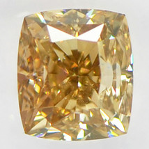 Cushion Cut Diamond Natural Fancy Brown Color SI1 Loose IGI Certified 1.00 Carat - £786.45 GBP