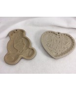 2 Pampered Chef Gardens of Heart Teddy Bear Cookie Molds Mold 21473 - $32.40