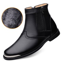 Winter Elegant Chelsea Boots Leather Men Shoes  Dress Formal Boots Model Fashion - £82.00 GBP