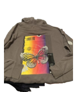 Vitriol Gray Skate Hoodie Graphic Sweater Butterfly Artificial Intellige... - $24.75