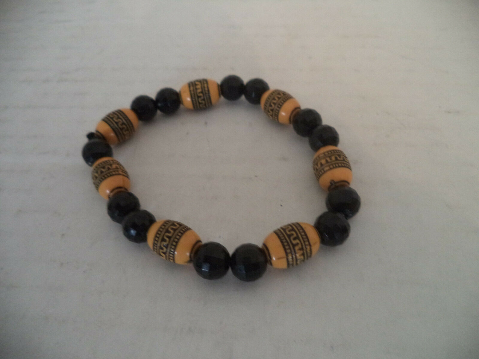 Original Handmade African Bracelet. One Size. Elastic. - $6.93