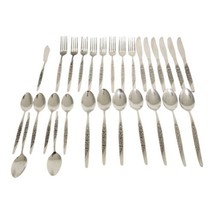 LOT of 27 National Stainless CARESS Rosevine FORKS SPOONS KNIVES Butter ... - $37.18