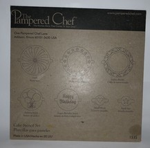 Pampered Chef Cake Stencil Set (1535) - 7 assorted Mylar stencils - £5.69 GBP