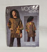 Vogue V1712 Designer Julio Cesar Oversized Jacket Misses XS - XL UNCUT P... - $19.39