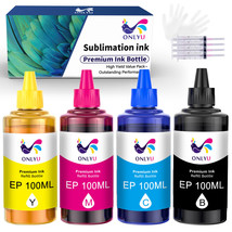 4Pk Ink Cartridge For Epson Sublimation Ink Ecotank Et-3760 Et-3710 Et-4700 - £26.78 GBP