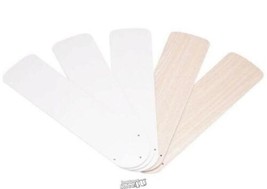 C.E.-White/Bleached Oak Reversible Replacement Fan Blades (5-Pack) For 4... - $37.99