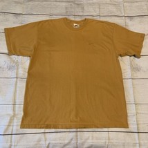 Vintage Nike Mens Size XL Crewneck Mustard T-Shirt Made In USA - £23.49 GBP