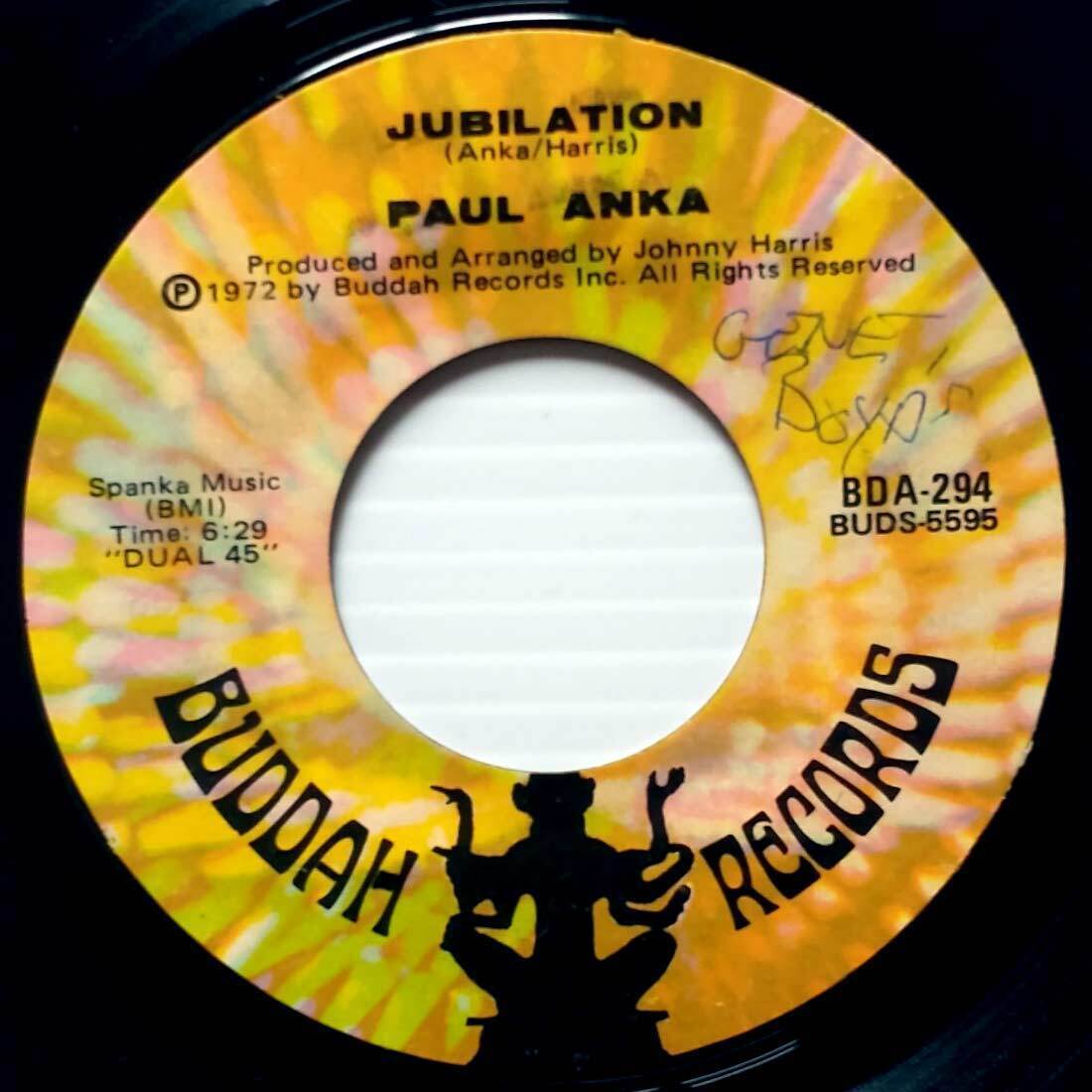 Primary image for Paul Anka - Jubilation / Everything's Been Changed [7" 45 rpm Single]