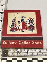 Rare Giant Feature Matchbook  Brittany Coffee Shop Boston, Mass  gmg restaurant - £19.44 GBP