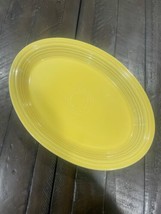 Homer Laughlin Fiesta Vintage 12.5&quot; Original Yellow Oval Ceramic Serving... - $29.69