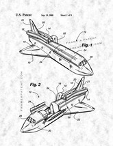 Rocket Propelled Space Shuttle Patent Print - Gunmetal - £6.23 GBP+