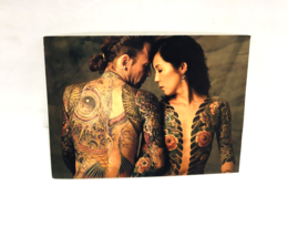 Naked Topless Nipples Body Art Tattooed Woman &amp; Man Post Card Unposted V... - £18.61 GBP