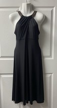 Maggy London Party Dress Womens Size 8 Sleeveless Beaded Evening Elegant Black - £28.46 GBP