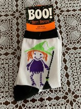 Gina Group Witch Broomstick Design Ladies Crew Socks Size 9 to 11 Brand New - £8.68 GBP