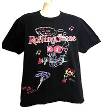 Rolling Stone Magazine Rock Music Black Double Graphic T-Shirt Large Str... - £19.37 GBP
