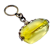 Citrine 10k Gold Pocket Watch Chain Fob Charm Pendant Spinner - £179.73 GBP