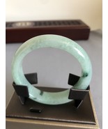53.5mm Genuine Burmese Grade A Apple Green Jadeite Bangle Bracelet 翡翠玉鐲手... - $379.12 CAD