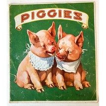Piggies Vintage Children&#39;s Book 12 Pages 1940&#39;s Collectible #440 RARE - £5.45 GBP