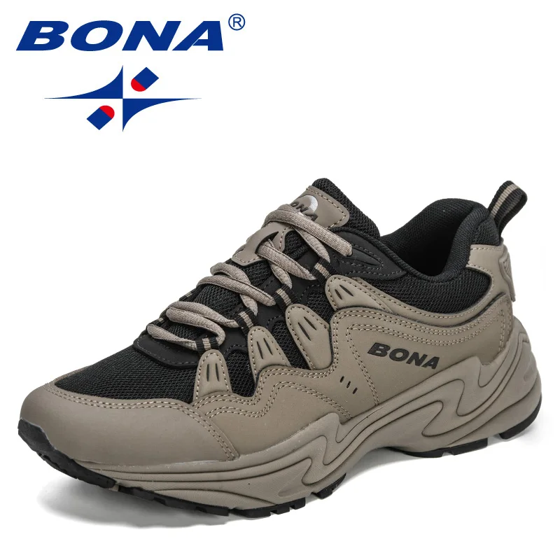 BONA 2024 New Designers Action Leather Men&#39;s  Fashion Running Shoes Man  Jogging - £174.42 GBP