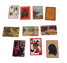 Lot of 10 Vintage Swap Playing Cards Animals People Canasta Tropical 54166 - £15.79 GBP