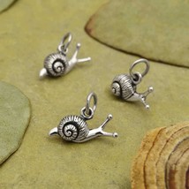 Sterling Silver Snail Charm 14x14mm - $253.93 MXN