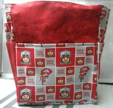 Ohio State Buckeyes Football Brutus Large Purse/Project Bag Handmade 14x16 - £37.07 GBP