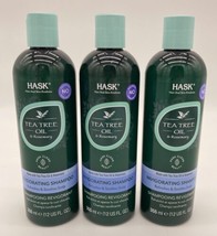 3 Pack- Hask Tea Tree Oil &amp; Rosemary Nourishing Daily Shampoo Full Size 12 fl oz - £13.14 GBP