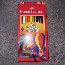VTG 2000 Faber-Castell 24 Colored Pencils Premium Brilliant Non Toxic Co... - $11.87