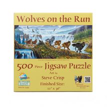 SUNSOUT INC - Wolves on The Run - 500 pc Jigsaw Puzzle by Artist: Steve Crisp -  - $19.48