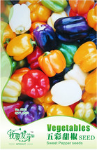 New Fresh Mixed Peking Colorful Sweet Bell Pepper Edible Vegetable Seeds... - $3.73