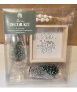 Christmas 5 Pc Mini Decor Wood Wonderland Kit Bright Star Trees &amp; Banner... - $10.71 CAD
