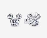 925 Silver Disney Mickey Mouse &amp; Minnie Mouse Sparkling Stud Earrings 29... - £12.98 GBP