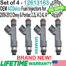 BRAND NEW Genuine ACDelco 4 Pieces Fuel Injectors for 2010 Pontiac G6 2.4L I4 - £209.06 GBP