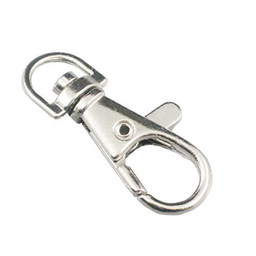 Bluemoona 50 Pcs - 5/16" 7mm Swivel Lobster Metal Clasps Clips Curved Snap Buckl