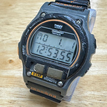VTG Timex Digital Quartz Watch Ironman Men Black Green Alarm Chrono New Battery - £22.41 GBP