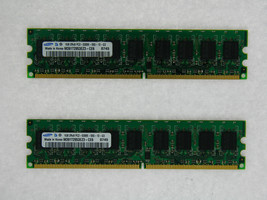 M391T2953EZ3-CE6 2GB 2x1GB DDR2-667 PC2-5300 Ecc Desktop Pc Dimm Memory 240-pin - £17.75 GBP